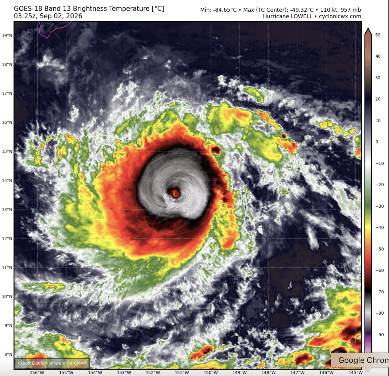 Hurricane Lowell suddenly intensifies to Category 4, forecast to turn toward Hawaii this weekend