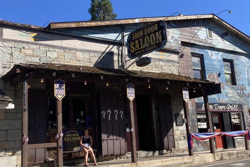 Just outside Yosemite, the Iron Door Saloon claims to be the oldest bar in California