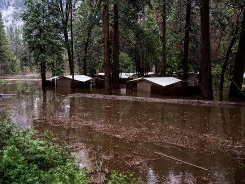 Yosemite releases dramatic video footage from the weekend's flooding in the valley
