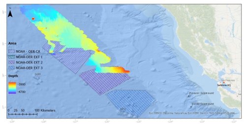 An underwater mountain was newly discovered off California coast