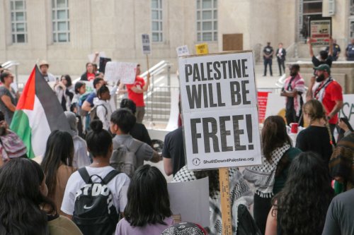 Pro-Palestine demonstrator handcuffed outside Sugar Land mosque during mayoral campaign event