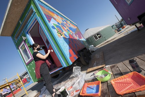 Oakland tiny home village for homeless youth nears completion