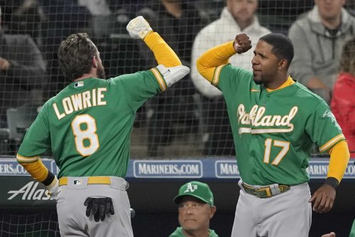 Andrus, Lowrie homer, A's end 13-game skid against Mariners