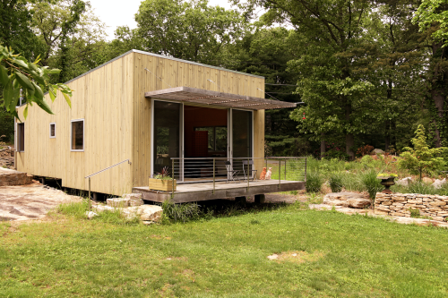This tiny house Airbnb on the CT shoreline was designed by Frank Lloyd Wright's great-granddaughter