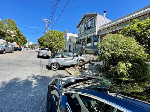 Runaway fire truck smashes up street in San Francisco’s Noe Valley