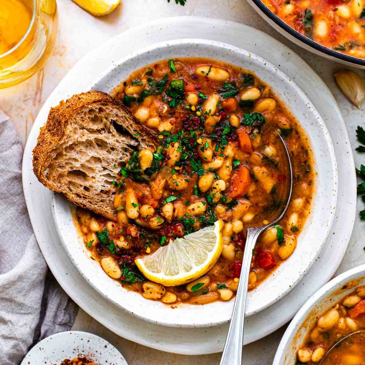 Cozy Navy Bean Vegetable Soup