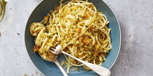 Anchovy Brown Butter Linguine With Parmesan Breadcrumbs