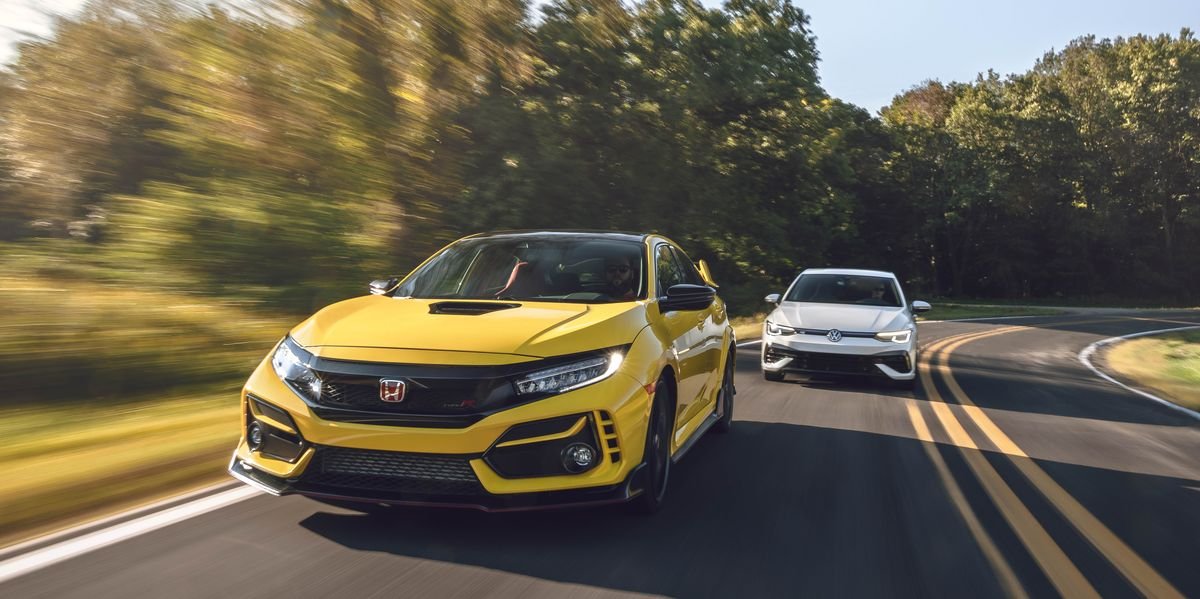 Comparison Test: 2021 Honda Civic Type R vs. 2022 VW Golf R