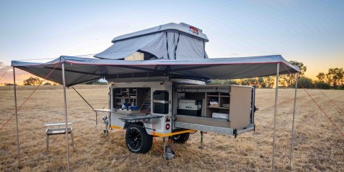This Tiny Off-Road Camping Trailer Sleeps 6, Has a Bathroom & Kitchen Too