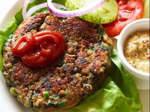 High-Protein Veggie Burger