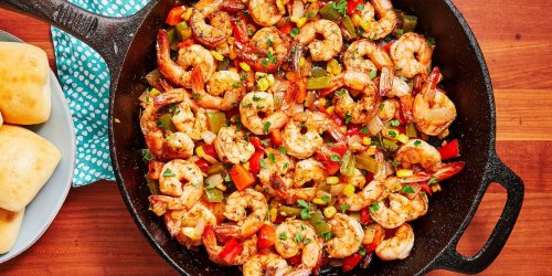 Cajun Shrimp with Bell Peppers & Corn