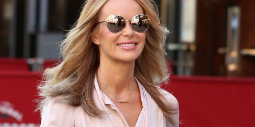 Amanda Holden holds on to summer in bright yellow dress