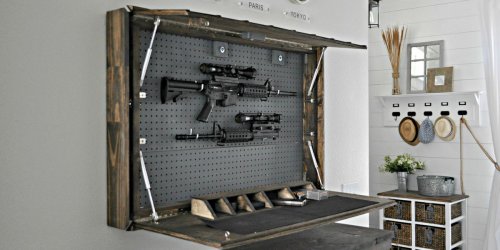 Secret DIY Gun Compartment Hides Behind a Mirror