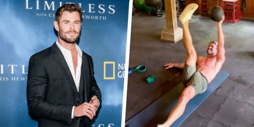 Chris Hemsworth Shows off Shredded Six-Pack During Core-Carving Session