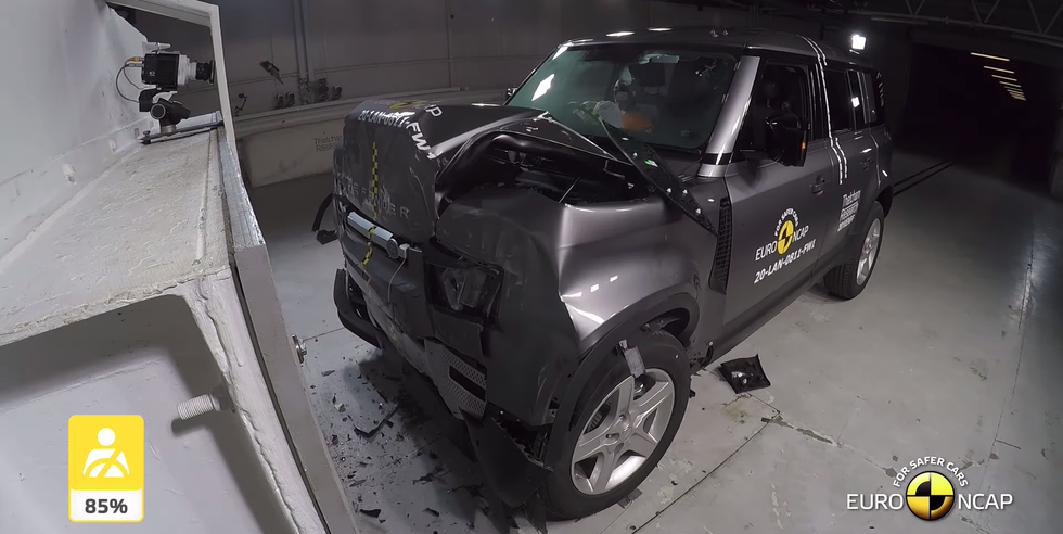Watch the New Land Rover Defender Get Crash Tested
