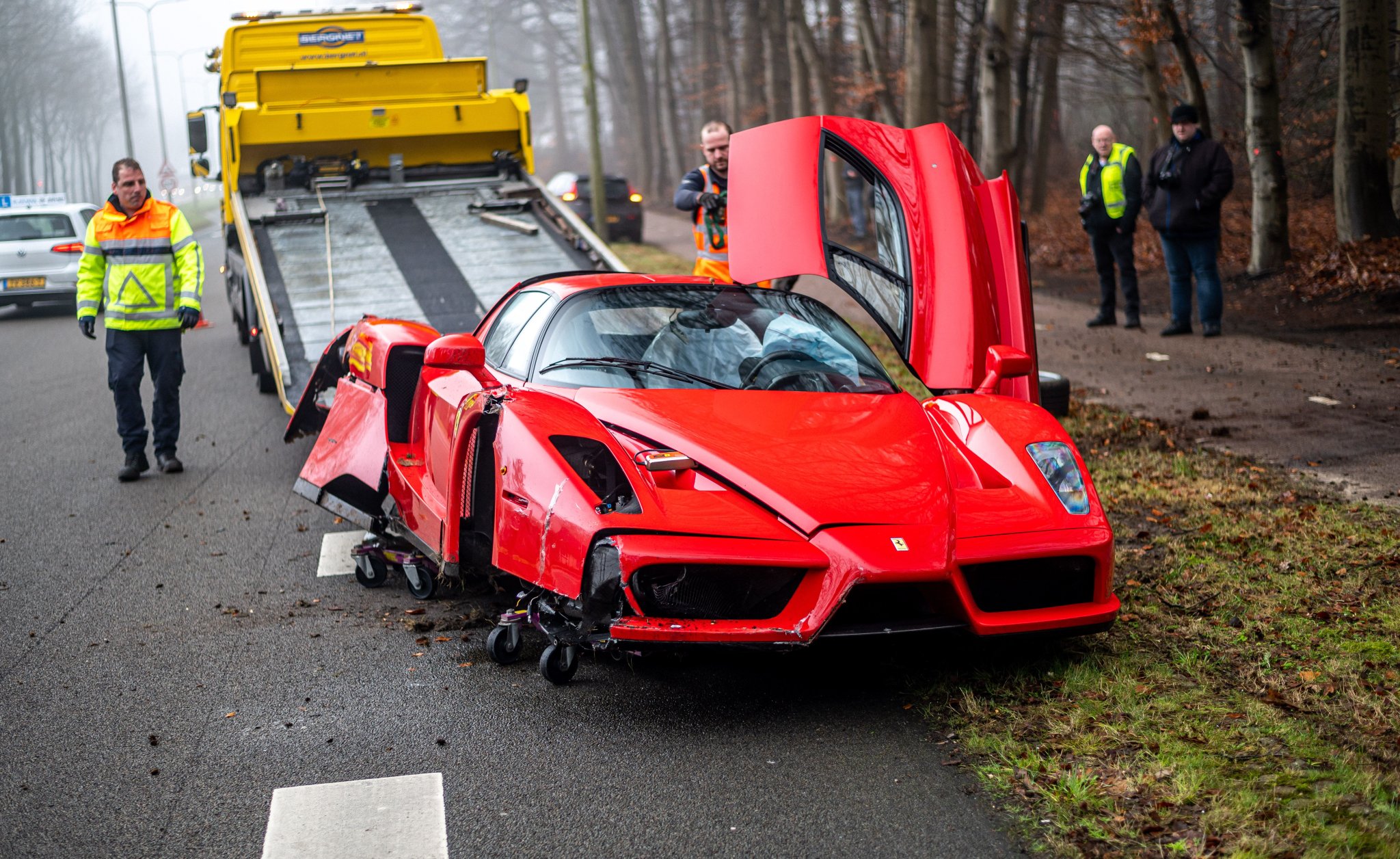 Pour One Out for This Ferrari Enzo Wrecked in the Netherlands