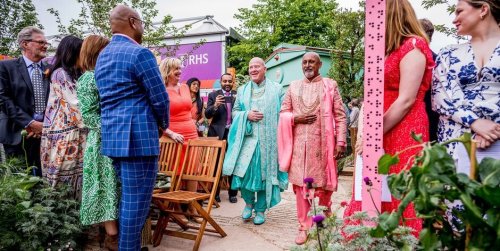 Chelsea Flower Show hosts first ever wedding as Manoj Malde gets married on garden
