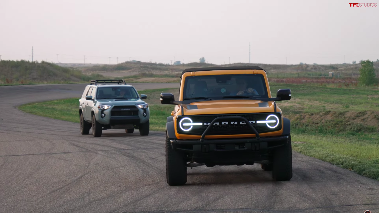 Watch a Bronco Smoke a 4Runner in a Drag Race Then Lose to Something Else Entirely