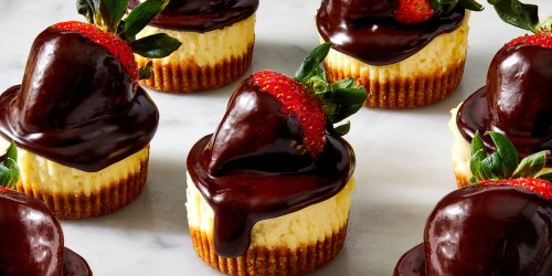 Chocolate-Covered Strawberry Cheesecakes