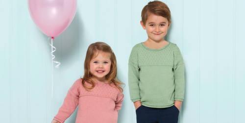 Knit a smart children's sweater for spring