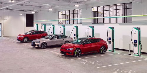 Get ready to lounge in this decked out EV charging hub