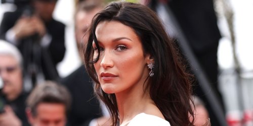 Bella Hadid Poses Topless with Lavender Flowers in a Dreamy Photo Shoot