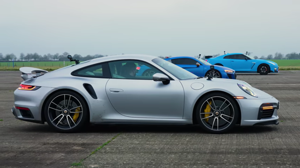 Watch the 911 Turbo S Beat More Competitors in a Drag Race