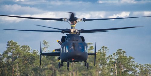 First Flight of the SB-1 Defiant, a Potential Blackhawk Helicopter Replacement