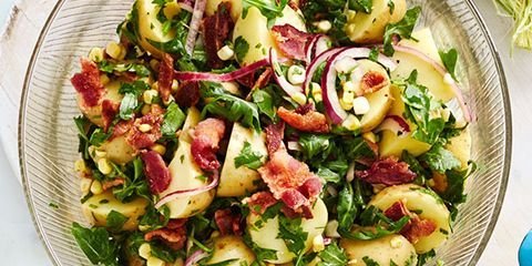 Potato Salad with Sweet Corn, Bacon, and Red Onion
