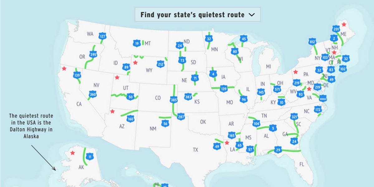 Big data finds the loneliest roads in the U.S. ripe for a road trip