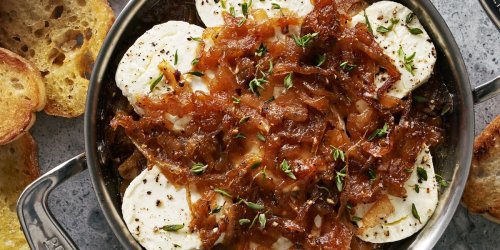 Baked Goat Cheese With Caramelized Onions