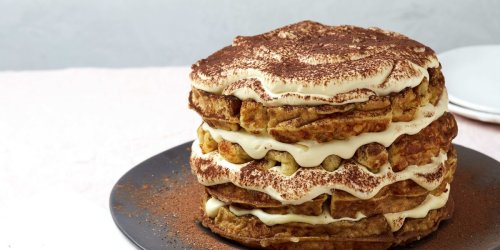 Keto Tiramisu Chaffle Cake