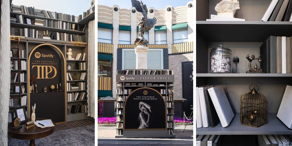 Inside Taylor Swift’s Tortured Poets Spotify Pop-Up Library