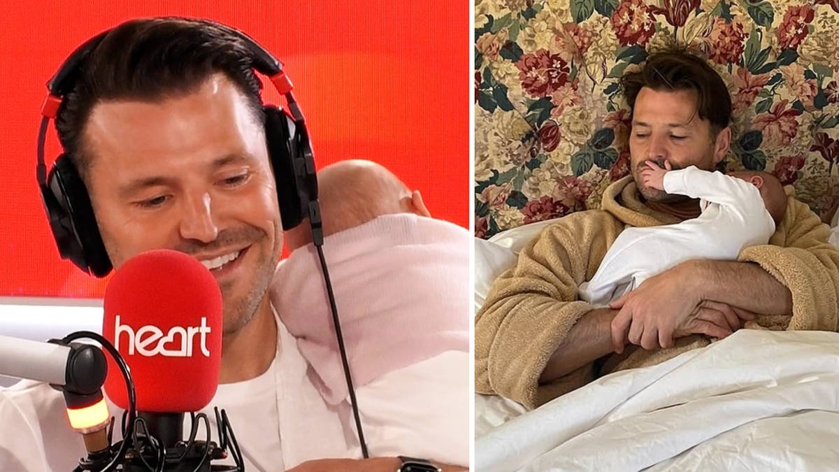 Mark Wright brings baby Palma into the Heart studios!