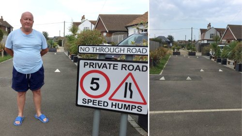 Pensioner spends £8,000 installing speed bumps to stop dangerous drivers