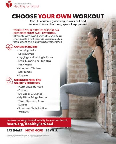 Create a Circuit Home Workout Infographic
