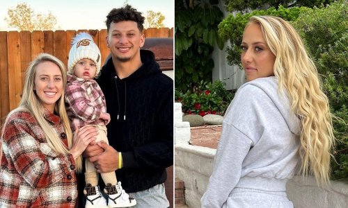 Brittany Mahomes poses in nude dress with daughter for special ...