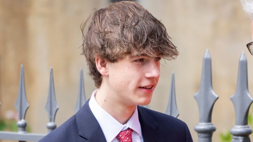 James, Earl of Wessex towers over father Prince Edward in rare public appearance