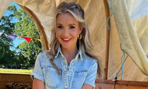Helen Skelton turns up the heat in satin lace vest in latest update