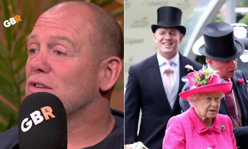 Mike Tindall holds back tears as he discusses tributes left to the Queen