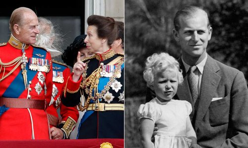 The sweet moment Prince Philip dotes on young Princess Anne in resurfaced clip