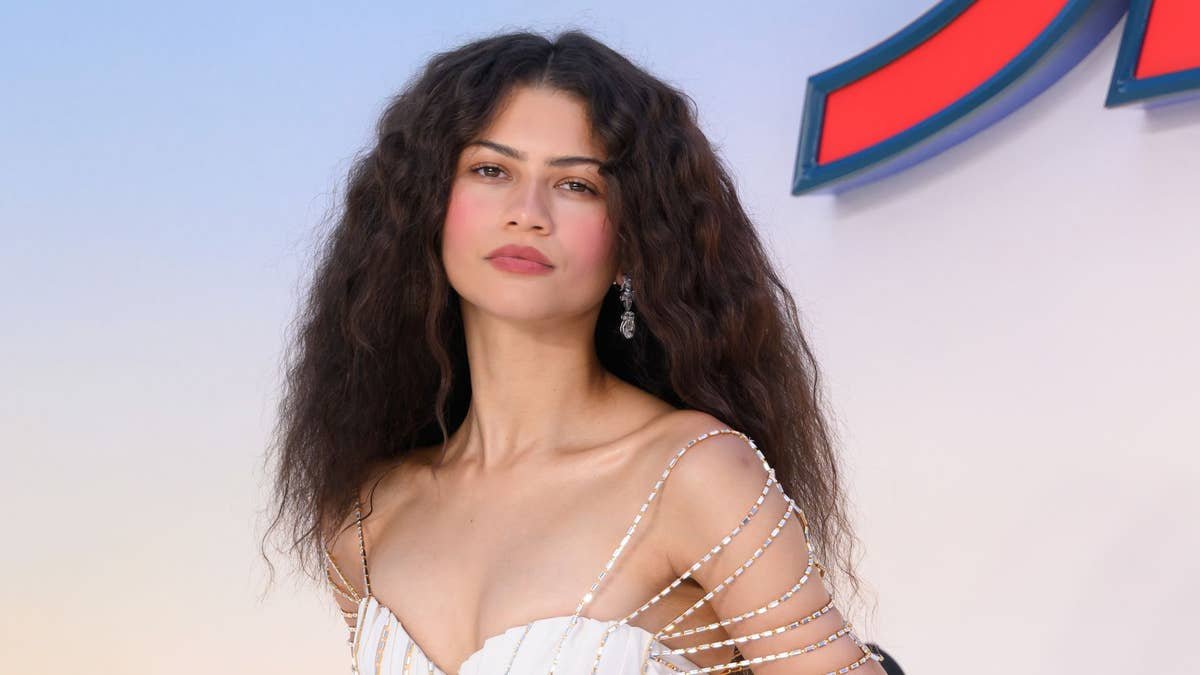 Zendaya teams voluminous hair with bejeweled bridal gown for most romantic look yet