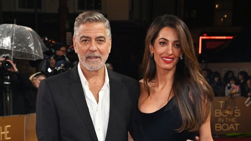 Amal Clooney's bold red lipstick proves that Cherry Girl is 2023's perfect party season look