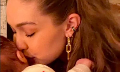 Gigi Hadid shares new photos from first Thanksgiving with baby daughter at family home