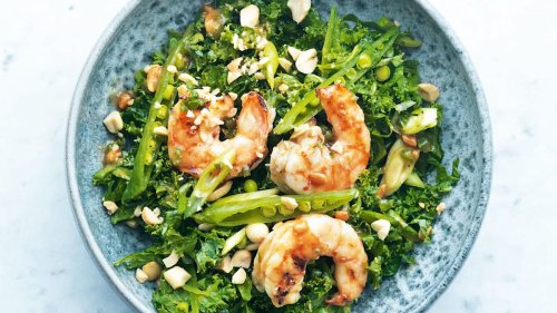 Big weekend? Marcus Wareing's prawn and kale salad is the perfect healthy dish - and it only takes 15 minutes