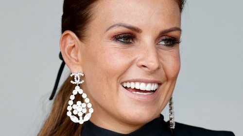 Coleen Rooney is a vision in daring sheer dress with sultry side slit