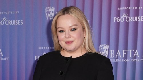 Nicola Coughlan tries the 'no trousers' trend for her red carpet debut with boyfriend Jake Dunn