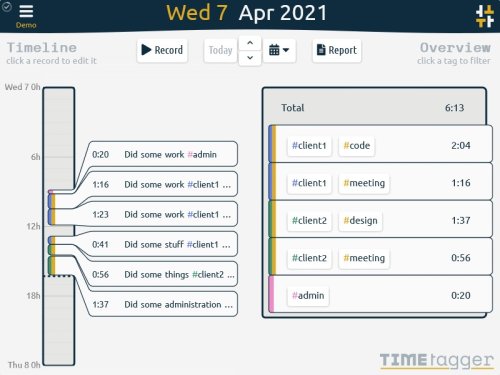 TimeTagger : un outil de suivi du temps open source - BDM/tools
