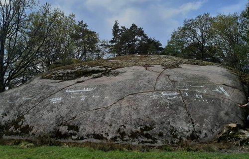 Giant petroglyph carving found hidden under moss in Sweden