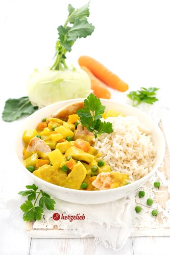 Kohlrabi-Currypfanne Rezept - in 30 Minuten fertig gekocht